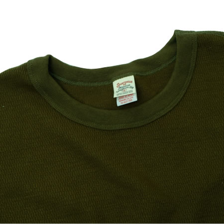 UES(ウエス) 3-NEEDLE THERMAL T-SHIRT #602351 / OLIVE | MIRROR BALL ...