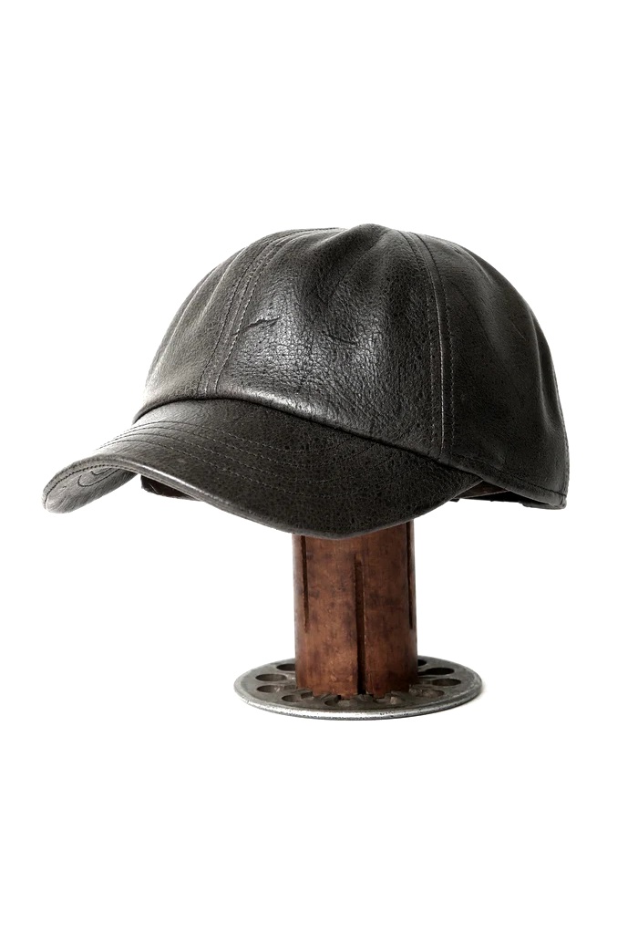 MOTO(モト) “MOTOR NEW VINTAGE” KUDU LEATHER BASEBALL CAP #2023AW